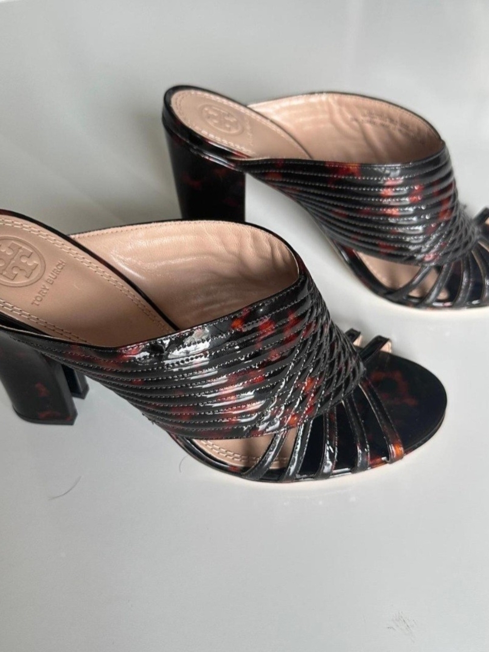 Tory Burch Tortoiseshell Mule Heels - Women